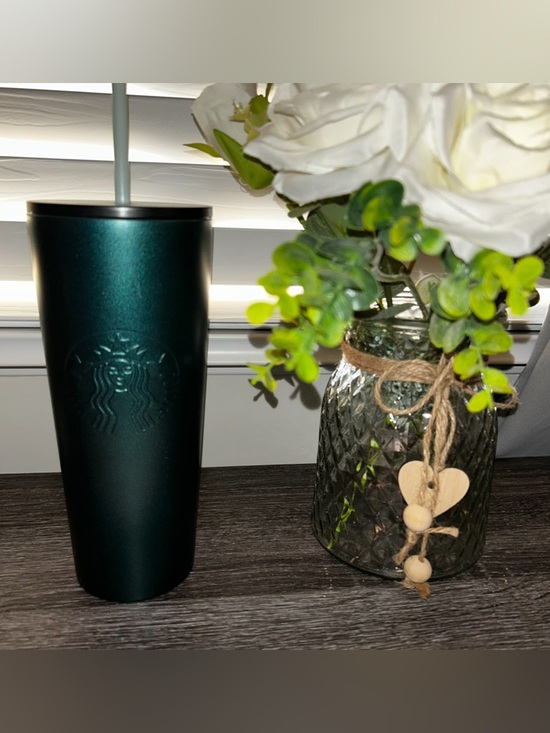 Starbucks Other - Starbucks Stainless Steel 24 Oz Double Cold Cup Tumbler 2020 Black Green